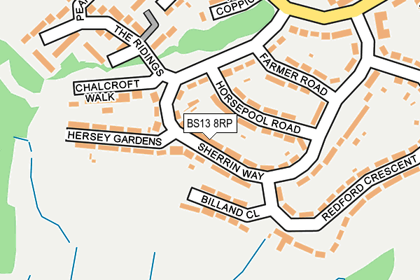 BS13 8RP map - OS OpenMap – Local (Ordnance Survey)