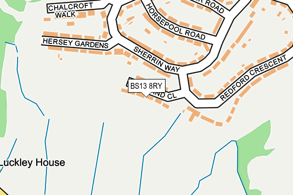 BS13 8RY map - OS OpenMap – Local (Ordnance Survey)