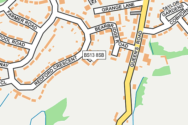 BS13 8SB map - OS OpenMap – Local (Ordnance Survey)