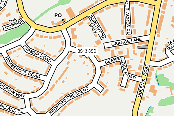BS13 8SD map - OS OpenMap – Local (Ordnance Survey)