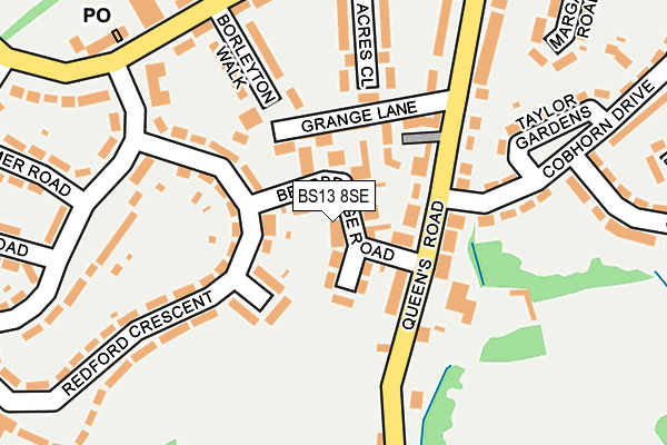 BS13 8SE map - OS OpenMap – Local (Ordnance Survey)