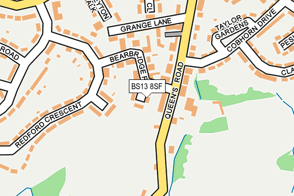 BS13 8SF map - OS OpenMap – Local (Ordnance Survey)