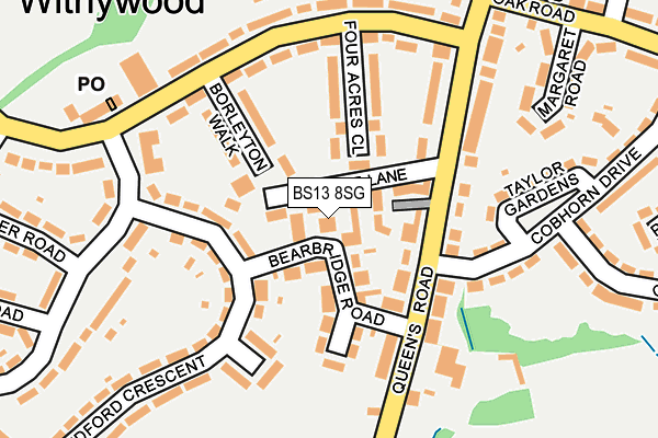 BS13 8SG map - OS OpenMap – Local (Ordnance Survey)