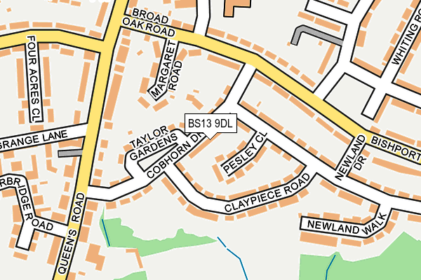 BS13 9DL map - OS OpenMap – Local (Ordnance Survey)