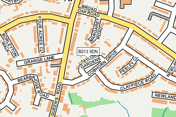 BS13 9DN map - OS OpenMap – Local (Ordnance Survey)