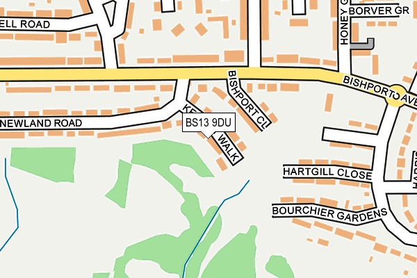 BS13 9DU map - OS OpenMap – Local (Ordnance Survey)
