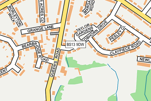 BS13 9DW map - OS OpenMap – Local (Ordnance Survey)