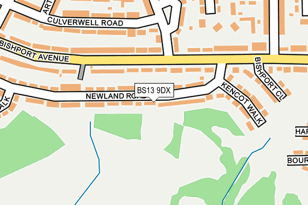 BS13 9DX map - OS OpenMap – Local (Ordnance Survey)