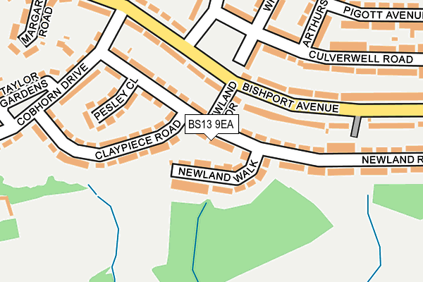 BS13 9EA map - OS OpenMap – Local (Ordnance Survey)