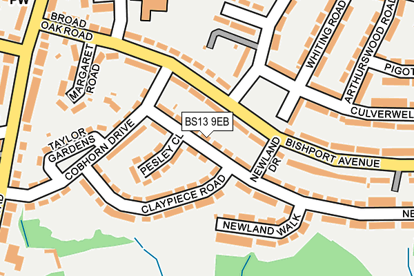 BS13 9EB map - OS OpenMap – Local (Ordnance Survey)