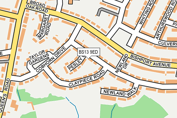 BS13 9ED map - OS OpenMap – Local (Ordnance Survey)