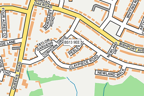 BS13 9EE map - OS OpenMap – Local (Ordnance Survey)