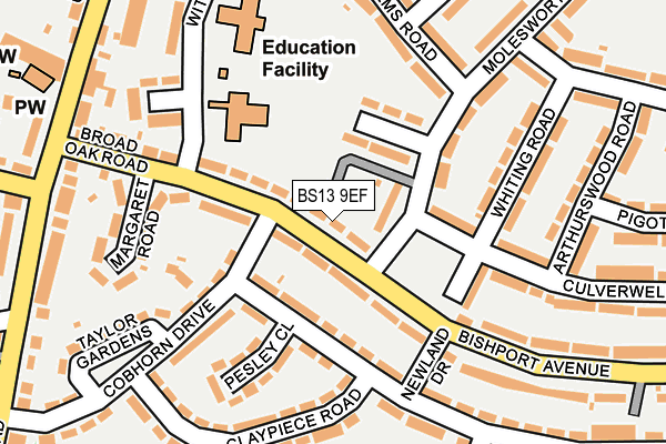 BS13 9EF map - OS OpenMap – Local (Ordnance Survey)