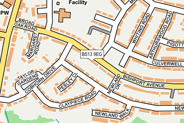 BS13 9EG map - OS OpenMap – Local (Ordnance Survey)