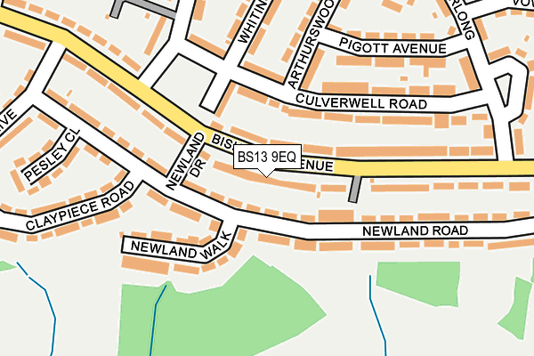 BS13 9EQ map - OS OpenMap – Local (Ordnance Survey)