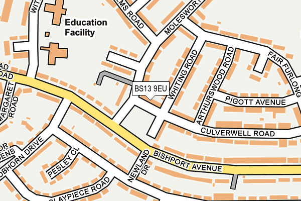 BS13 9EU map - OS OpenMap – Local (Ordnance Survey)