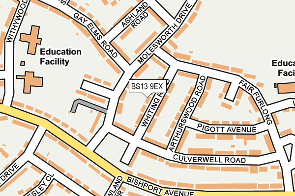 BS13 9EX map - OS OpenMap – Local (Ordnance Survey)