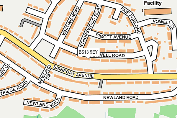 BS13 9EY map - OS OpenMap – Local (Ordnance Survey)