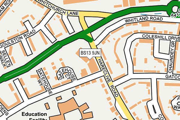 BS13 9JN map - OS OpenMap – Local (Ordnance Survey)