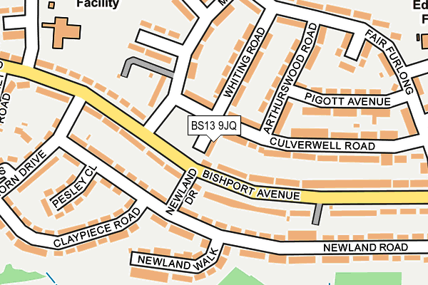 BS13 9JQ map - OS OpenMap – Local (Ordnance Survey)