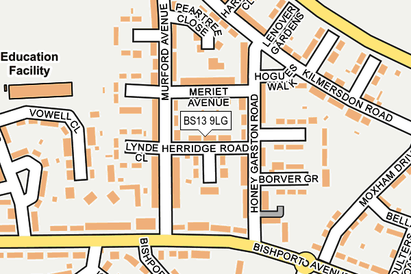 BS13 9LG map - OS OpenMap – Local (Ordnance Survey)