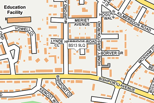 BS13 9LQ map - OS OpenMap – Local (Ordnance Survey)