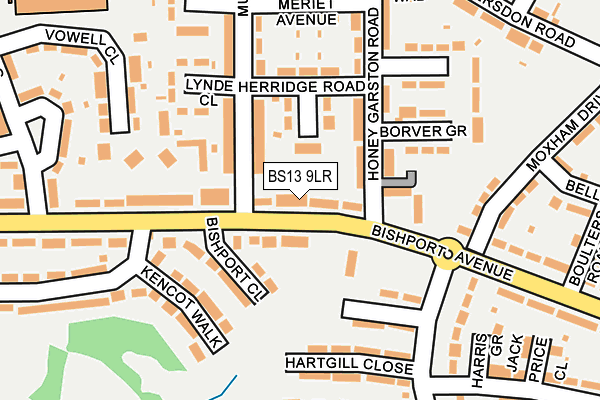 BS13 9LR map - OS OpenMap – Local (Ordnance Survey)