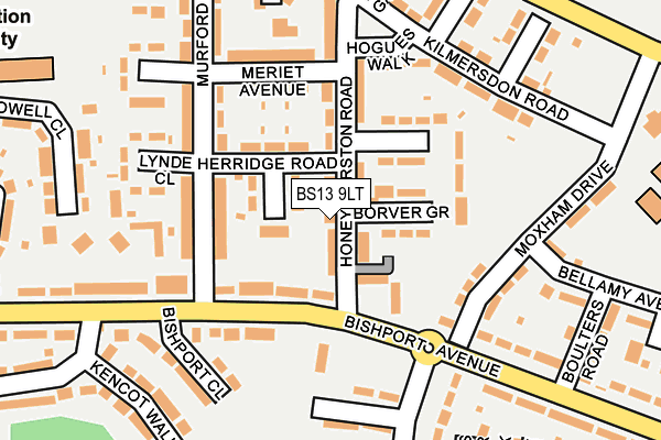 BS13 9LT map - OS OpenMap – Local (Ordnance Survey)
