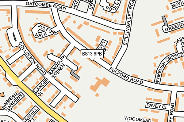 BS13 9PB map - OS OpenMap – Local (Ordnance Survey)