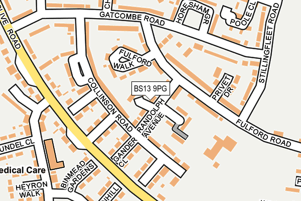 BS13 9PG map - OS OpenMap – Local (Ordnance Survey)