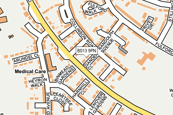 BS13 9PN map - OS OpenMap – Local (Ordnance Survey)