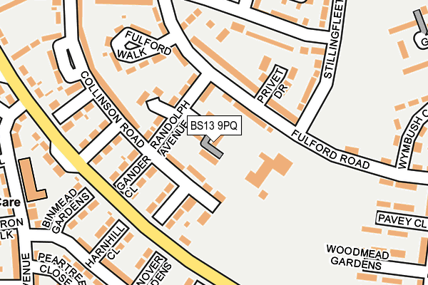 BS13 9PQ map - OS OpenMap – Local (Ordnance Survey)