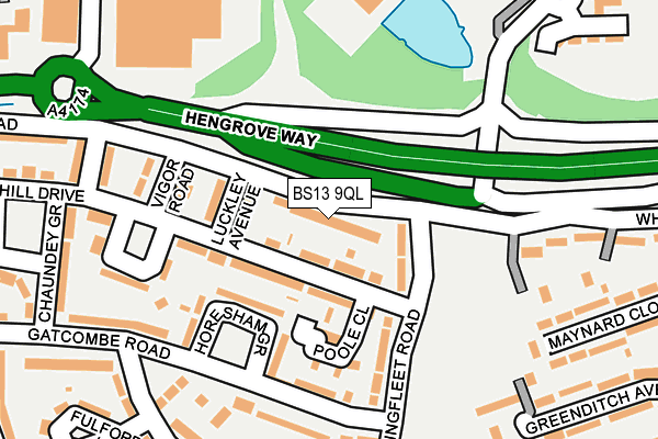 BS13 9QL map - OS OpenMap – Local (Ordnance Survey)
