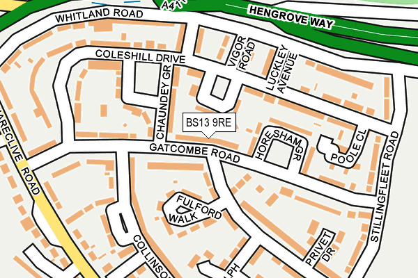 BS13 9RE map - OS OpenMap – Local (Ordnance Survey)