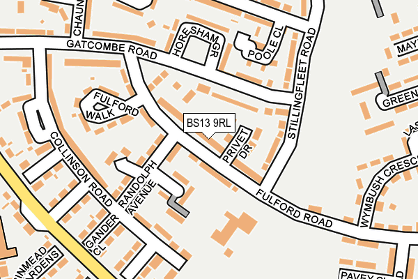 BS13 9RL map - OS OpenMap – Local (Ordnance Survey)