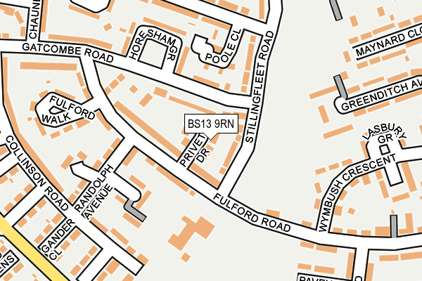 BS13 9RN map - OS OpenMap – Local (Ordnance Survey)