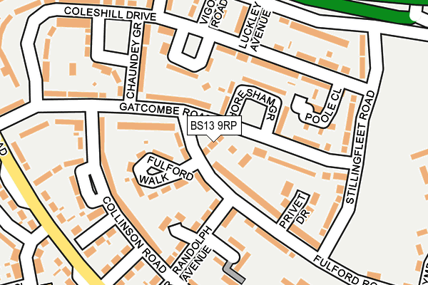 BS13 9RP map - OS OpenMap – Local (Ordnance Survey)