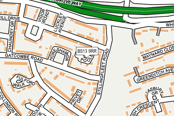 BS13 9RR map - OS OpenMap – Local (Ordnance Survey)