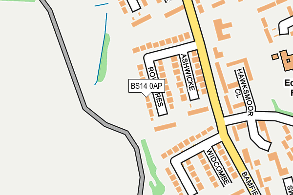 BS14 0AP map - OS OpenMap – Local (Ordnance Survey)