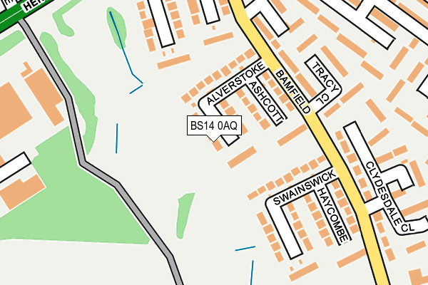 BS14 0AQ map - OS OpenMap – Local (Ordnance Survey)