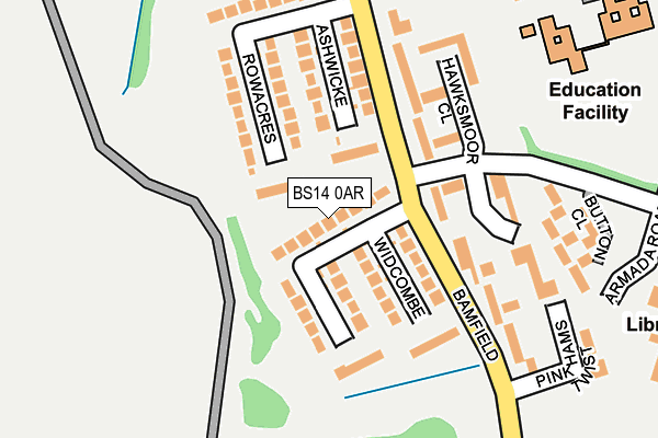 BS14 0AR map - OS OpenMap – Local (Ordnance Survey)