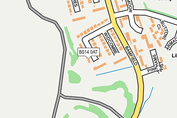 BS14 0AT map - OS OpenMap – Local (Ordnance Survey)