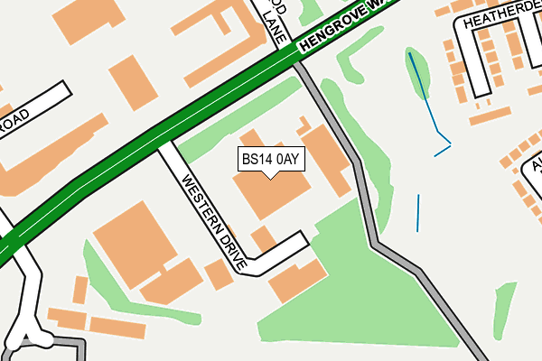 BS14 0AY map - OS OpenMap – Local (Ordnance Survey)