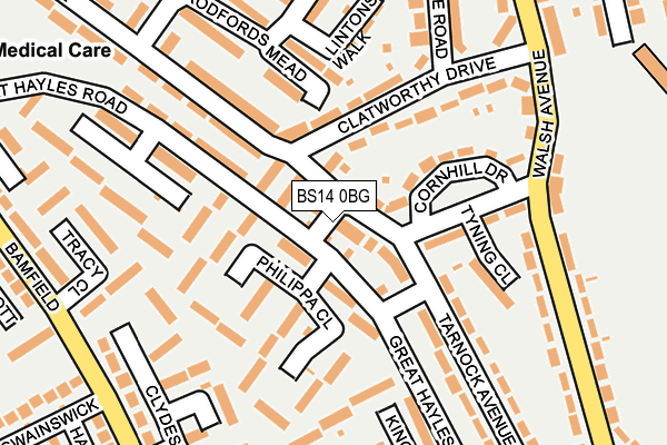 BS14 0BG map - OS OpenMap – Local (Ordnance Survey)
