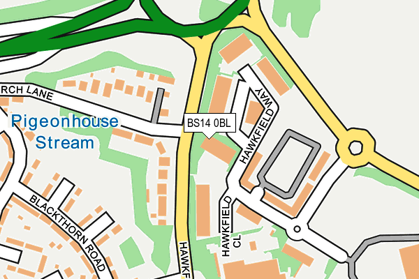 BS14 0BL map - OS OpenMap – Local (Ordnance Survey)