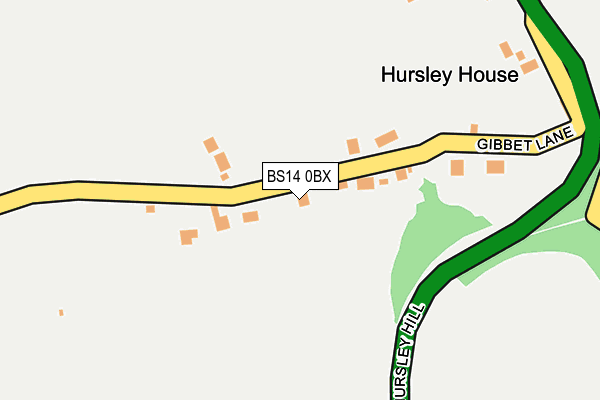 BS14 0BX map - OS OpenMap – Local (Ordnance Survey)