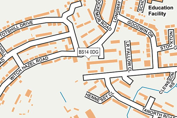 BS14 0DG map - OS OpenMap – Local (Ordnance Survey)