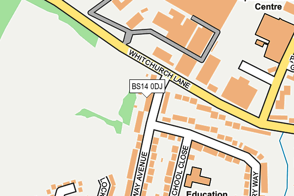 BS14 0DJ map - OS OpenMap – Local (Ordnance Survey)