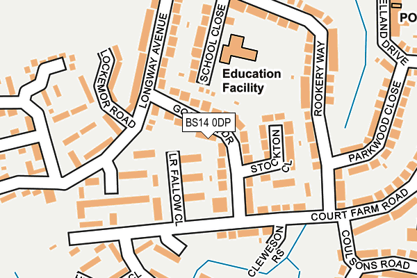 BS14 0DP map - OS OpenMap – Local (Ordnance Survey)