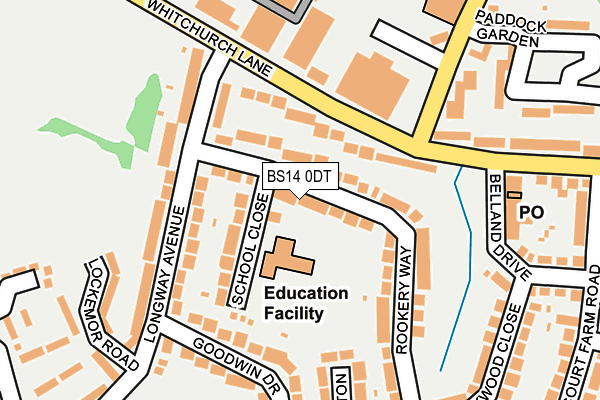 BS14 0DT map - OS OpenMap – Local (Ordnance Survey)